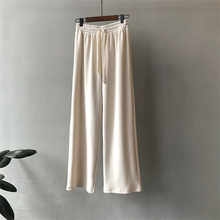 レディースワイドパンツ 伸縮ウエスト機能的ワイドパンツ その他カジュアルボトムス