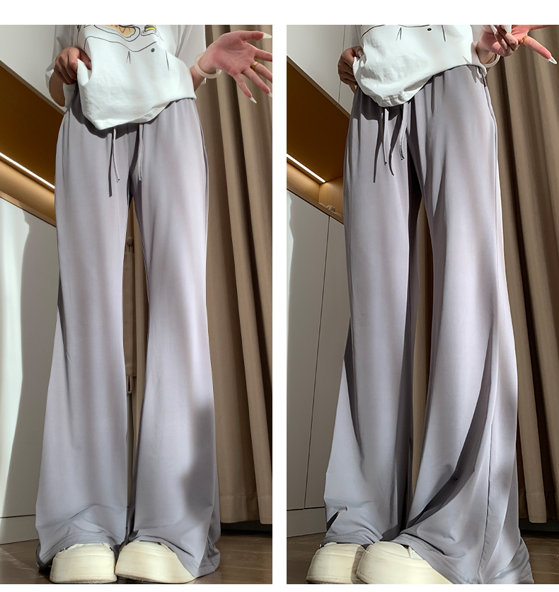 レディースワイドパンツ なめらかドレープストレートワイド