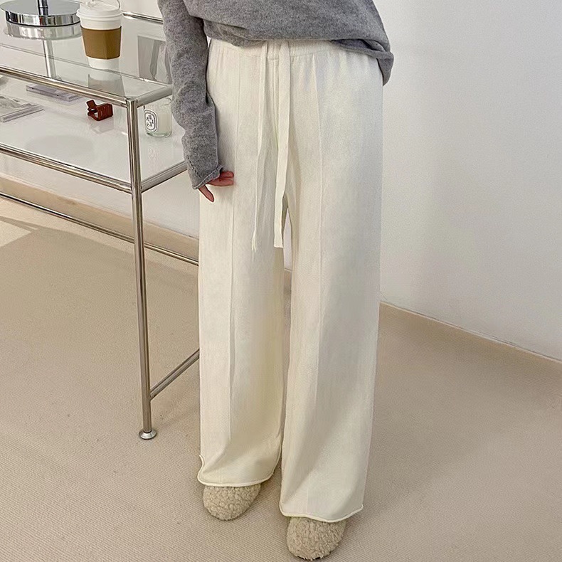 レディースワイドパンツ 韓国風ゆったりガウチョパンツ レディース ワイドパンツ