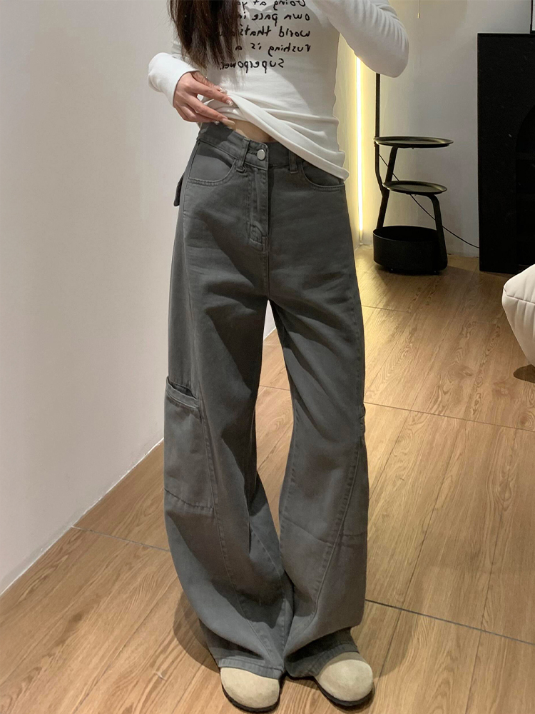 レディースワイドパンツ ゆったり大胆シルエット ワーク風パンツ