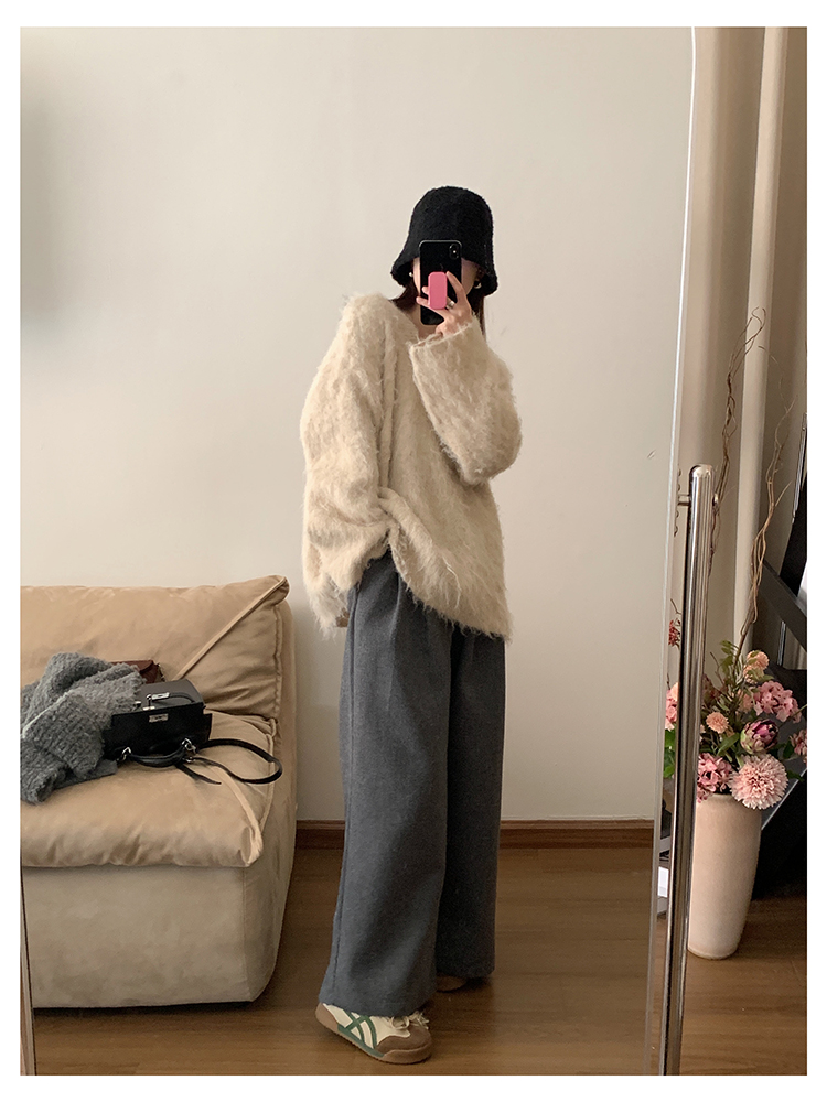 レディースワイドパンツ 贅沢タックロングワイドパンツ