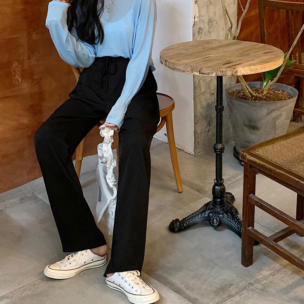 レディースワイドパンツ 上品セミワイド美脚パンツ その他