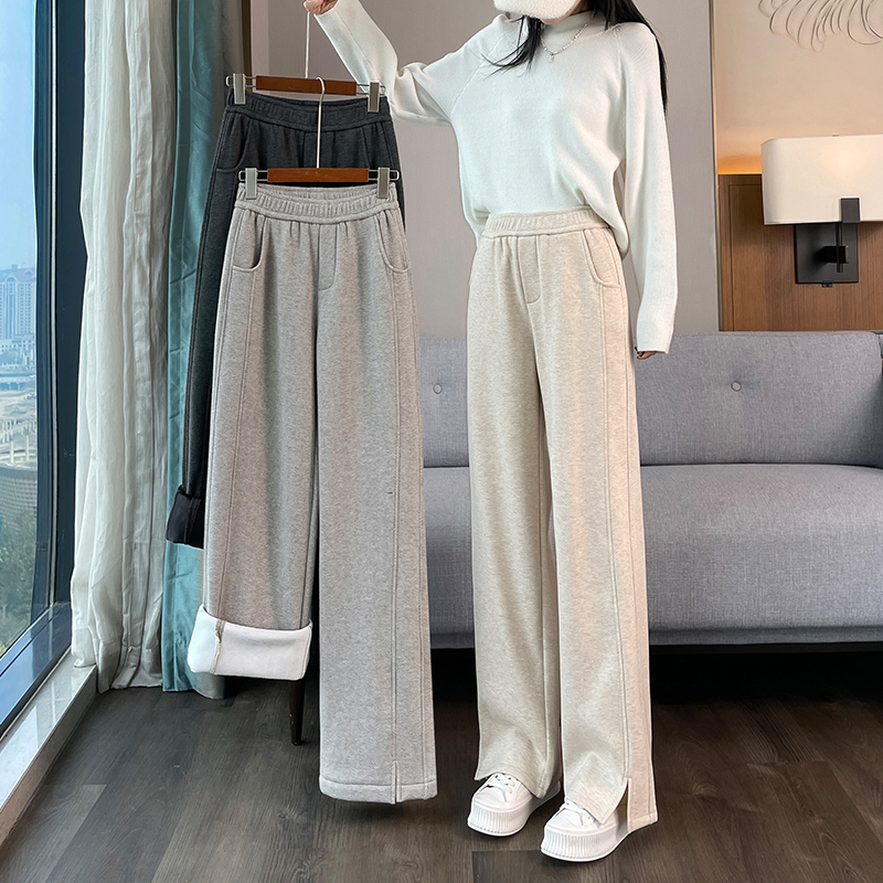 レディースワイドパンツ あったか楽ちんルームパンツ
