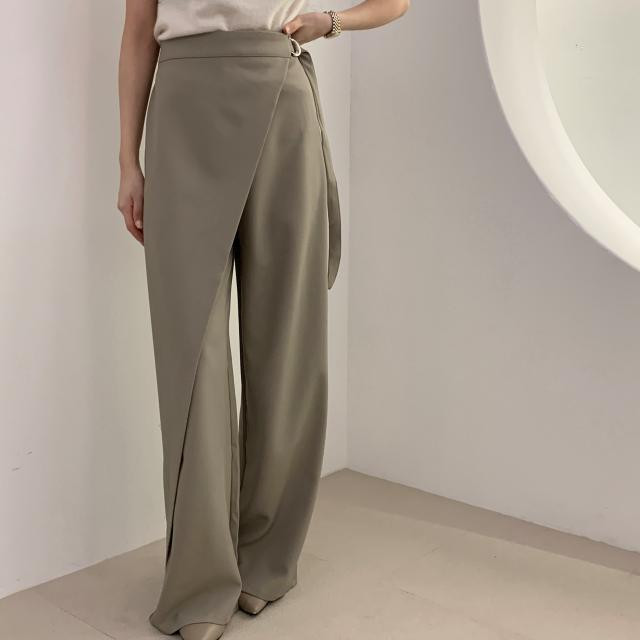 レディースワイドパンツ 今季必見 気質溢れる ハイウエスト おしゃれ デザイン カジュアル パンツ