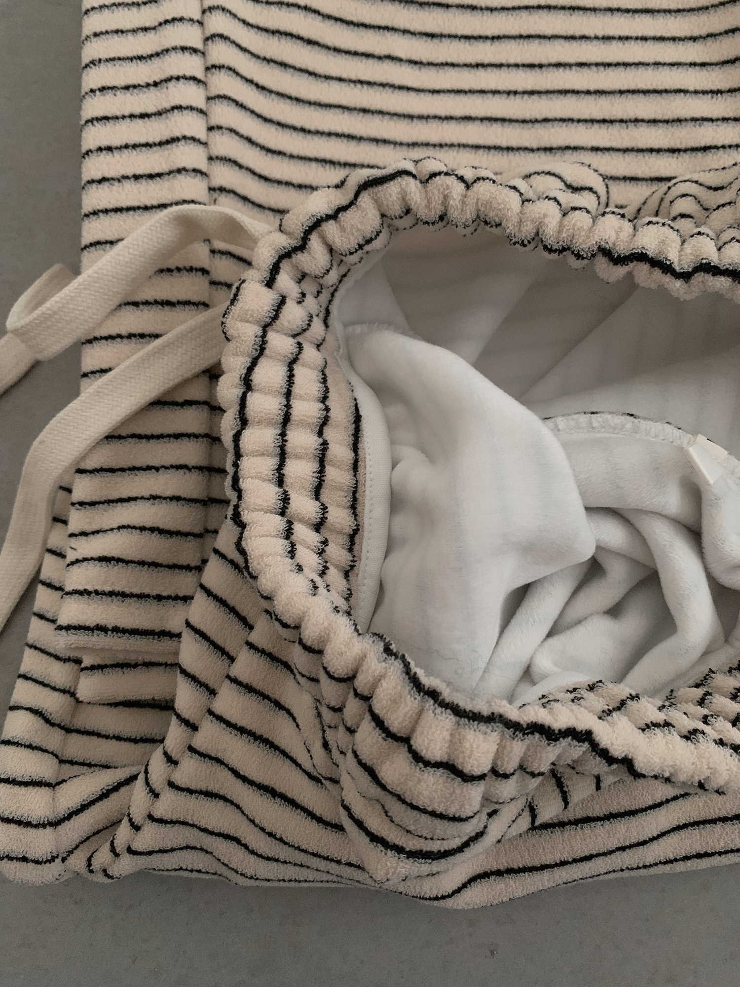 レディースワイドパンツ 今季必須アイテム ストライプ柄スウェットワイドパンツ