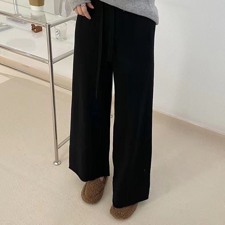 レディースワイドパンツ 韓国風ゆったりガウチョパンツ レディース ワイドパンツ