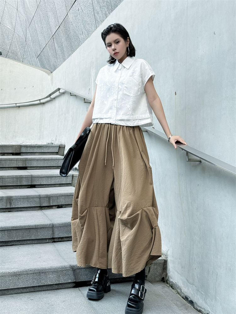 レディースワイドパンツ 2025新作 ハイウエスト美脚見せワイドパンツ ゆったり大人カジュアル