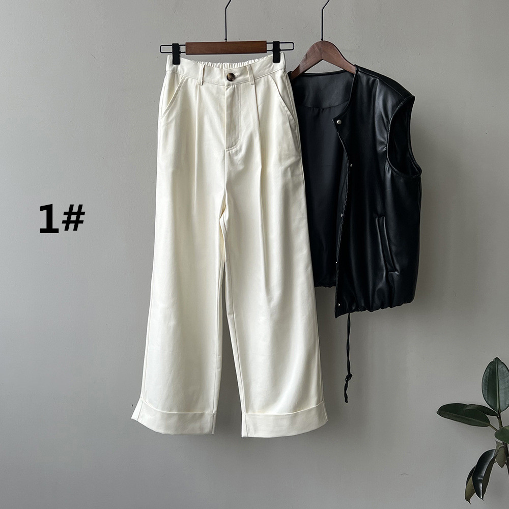 レディースワイドパンツ 2025年秋新作 チノパン ハイウエスト ワイドパンツ レディース ボトムス