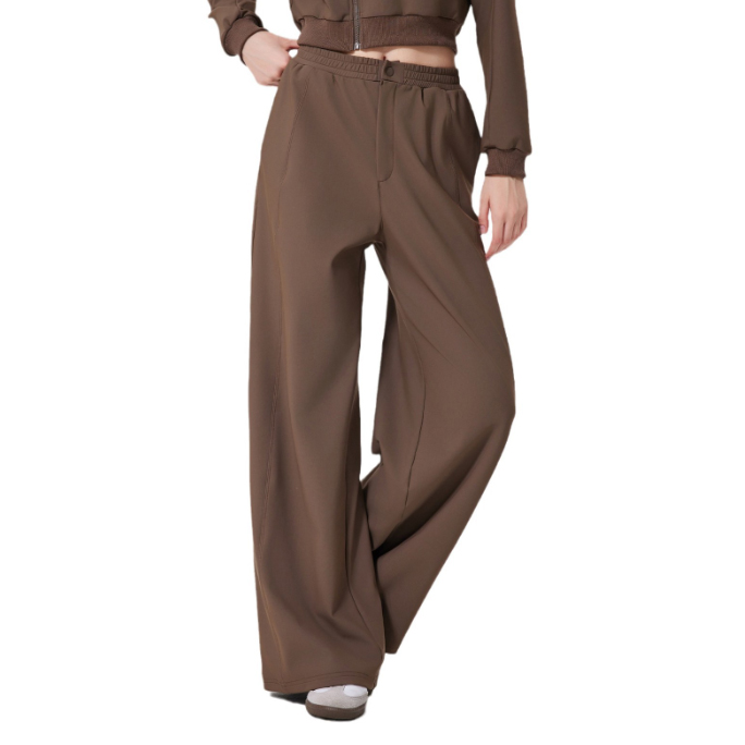 レディースワイドパンツ 2025新作 保温性抜群 ハイウエスト ゴムパンツ その他