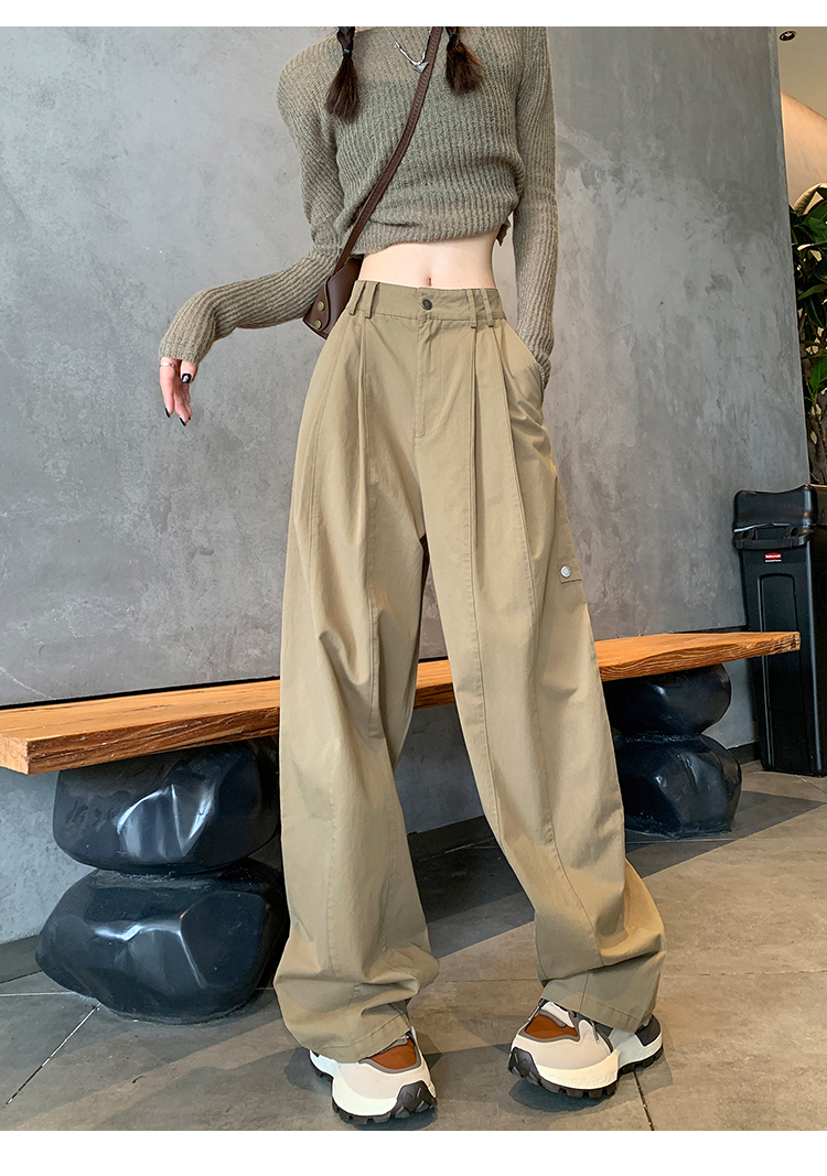 レディースワイドパンツ ドレープ感際立つ美脚タックパンツ