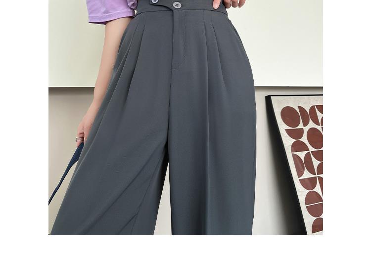レディースワイドパンツ ハイウエストタックワイドパンツ