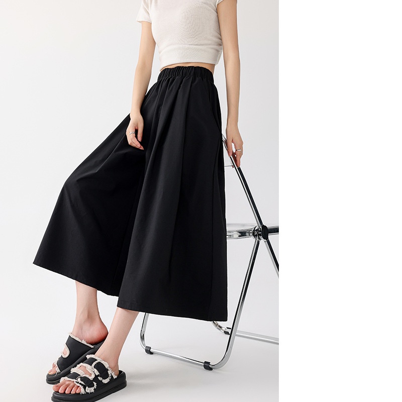 レディースワイドパンツ レディース涼感ガウチョパンツ ワイドロング