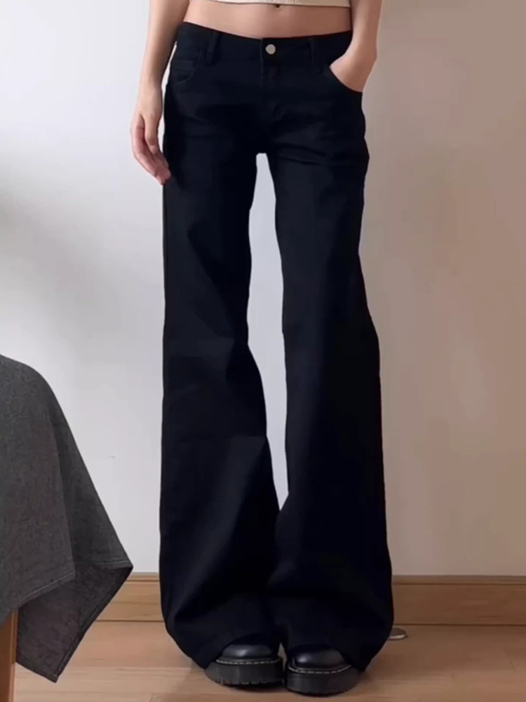 レディースワイドパンツ 超ロング丈フレアシルエットデニムワイドパンツ