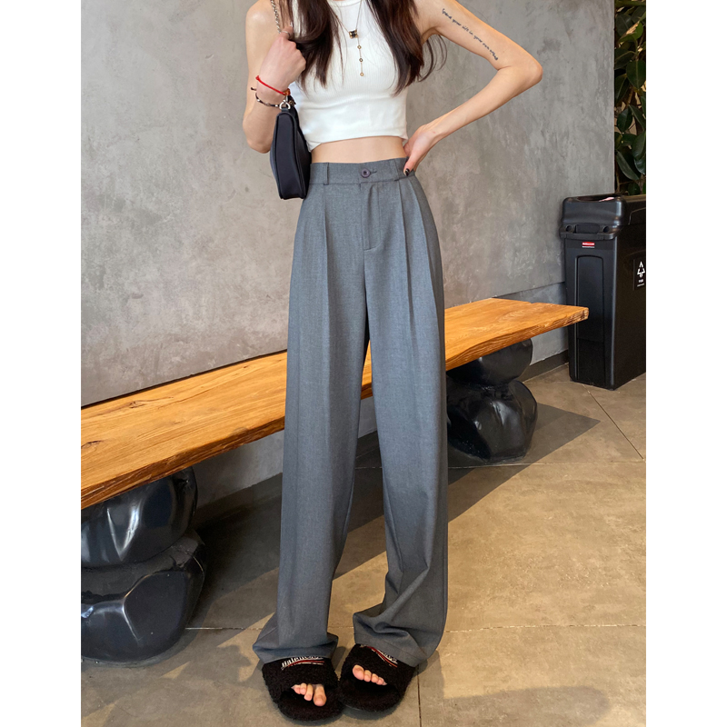 レディースワイドパンツ 洗練たっぷりタックワイドパンツ