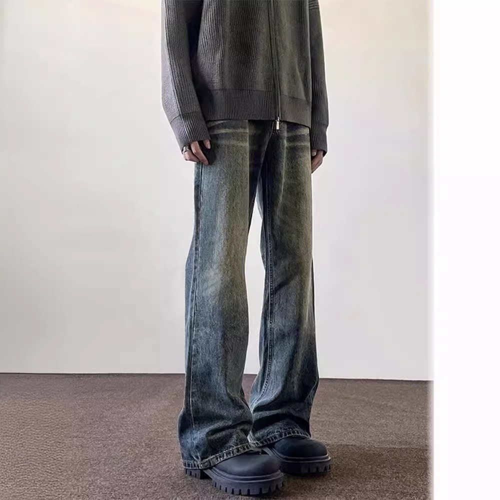 ヴィンテージ加工デニムワイドパンツ