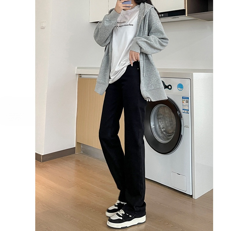 デニムワイドパンツ ラグジュアリーストレートデニムパンツ