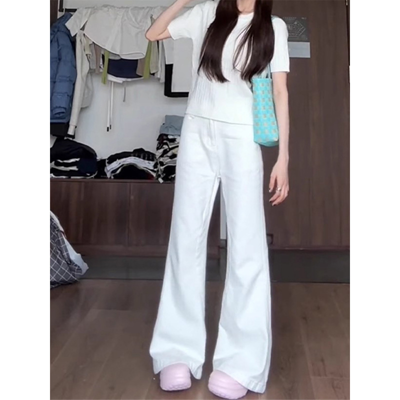 レトロフレアデニムワイドパンツ