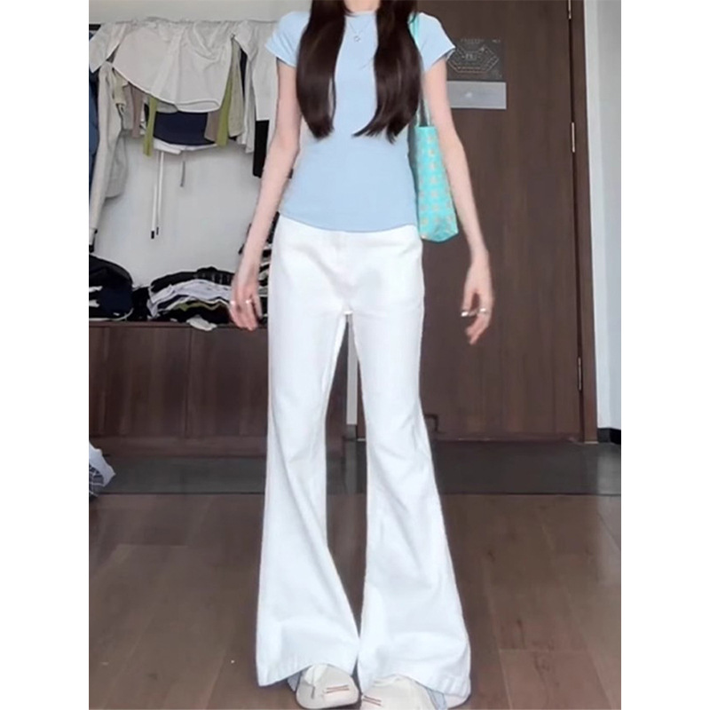 レトロフレアデニムワイドパンツ