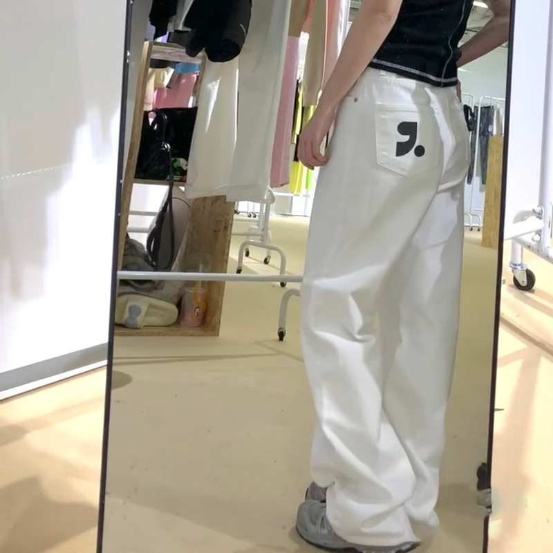 メリハリシルエットデニムワイドパンツ