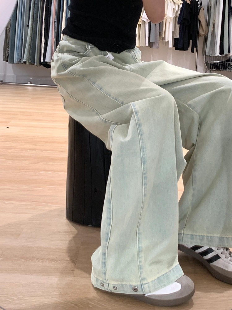 デニムワイドパンツ リラックスデニムパンツ