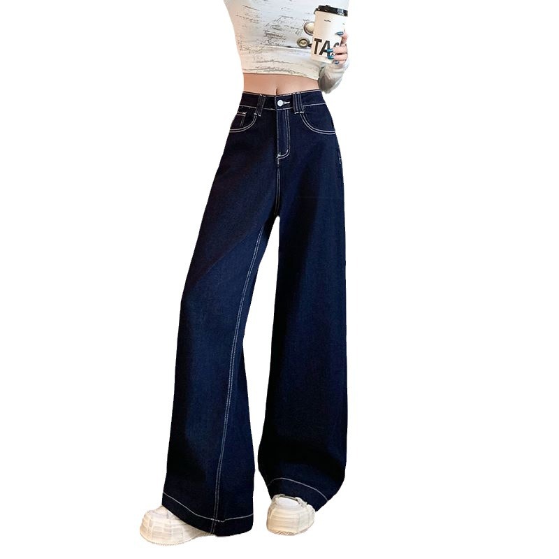 デニムワイドパンツ ハイウエストデニムワイドストレートパンツ