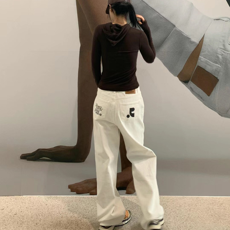 メリハリシルエットデニムワイドパンツ