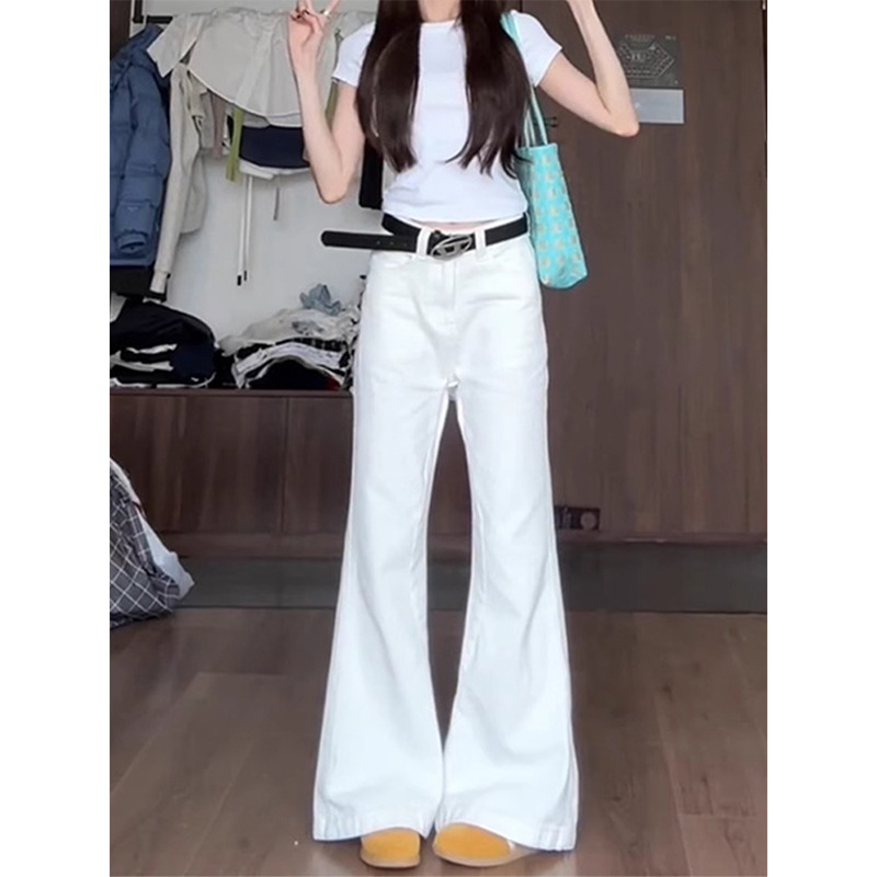 レトロフレアデニムワイドパンツ
