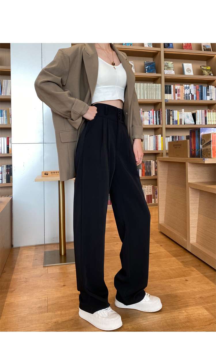 ハイウエストワイドタックパンツ