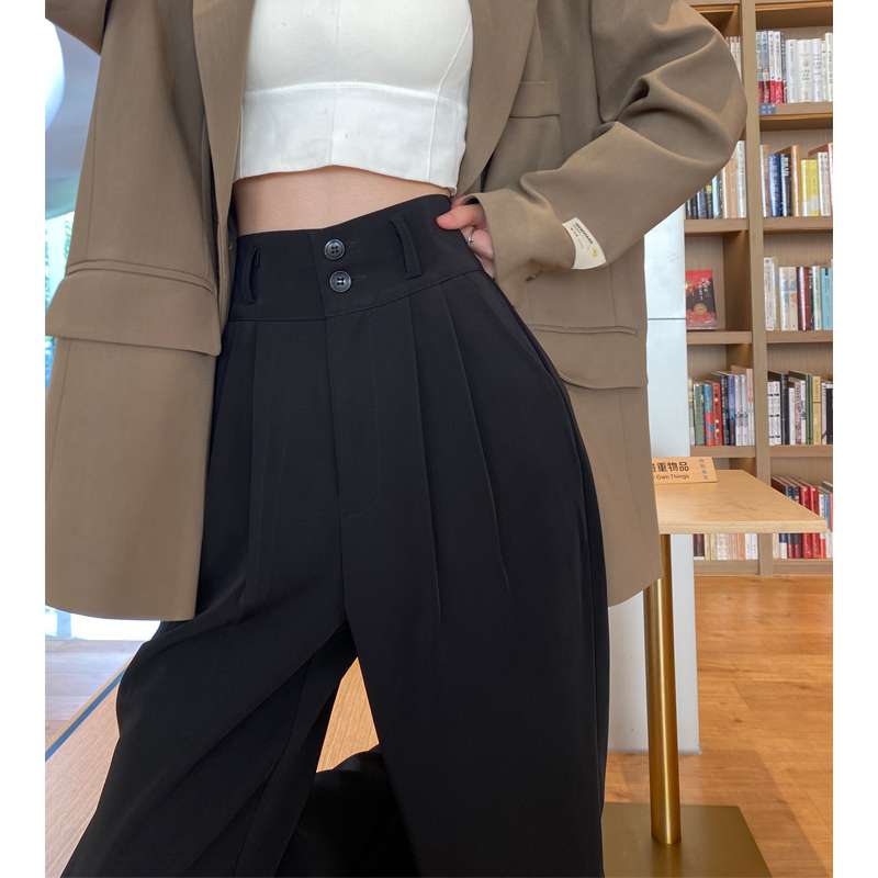 ハイウエストワイドタックパンツ