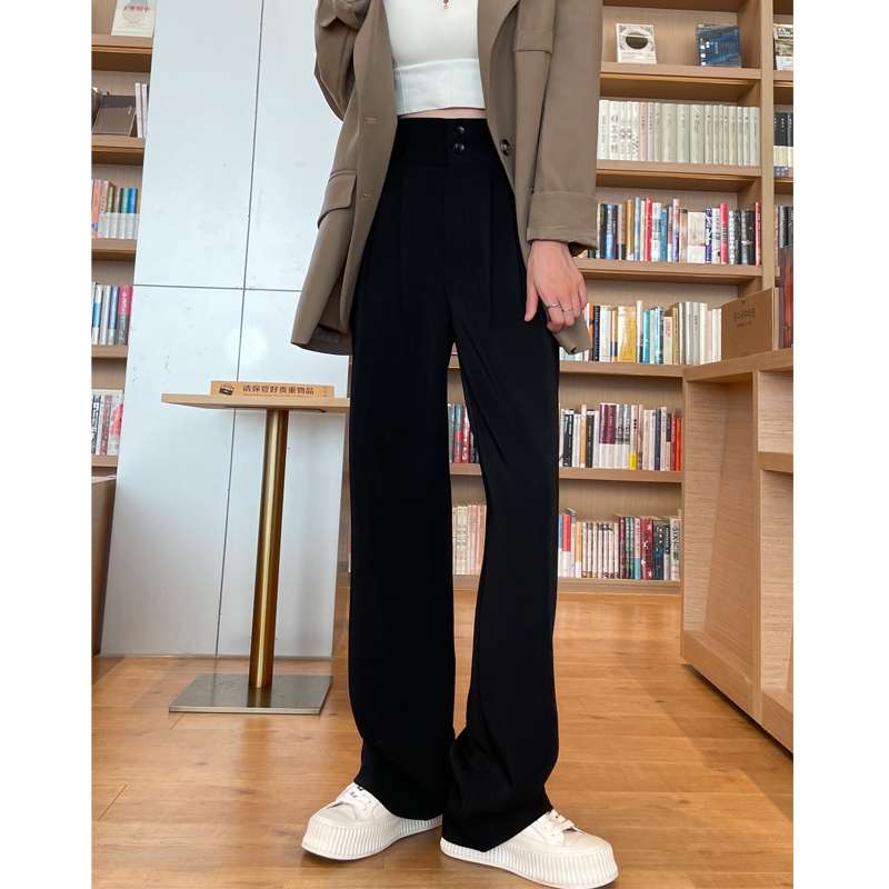 ハイウエストワイドタックパンツ