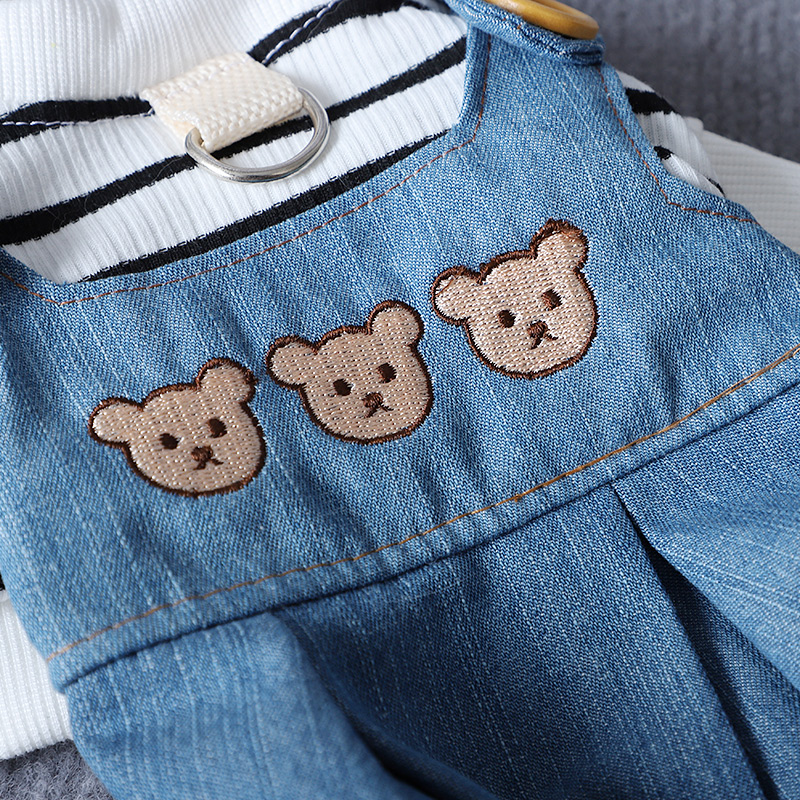 犬 ハーネス もこもこオーバーオール風ロンパース