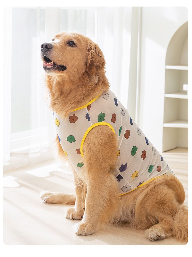犬 ハーネス 模様が楽しい やさしい肌触りベスト型ハーネス