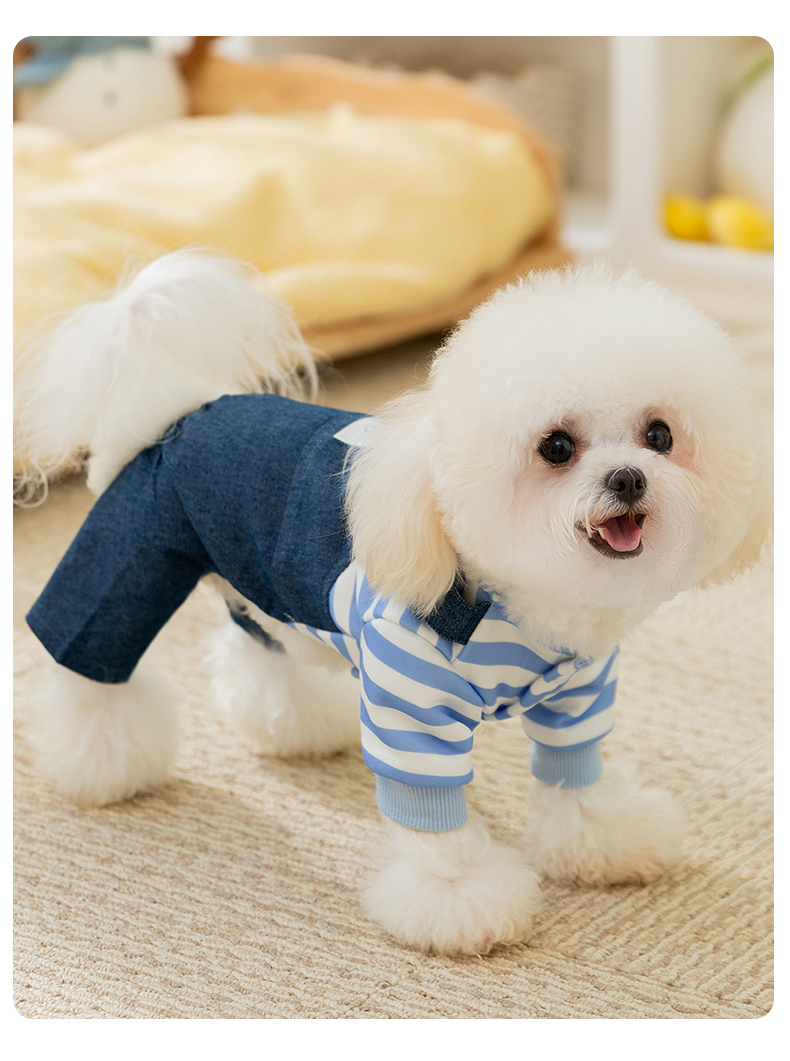犬 ハーネス おでかけボーダーつなぎパンツ型ハーネス