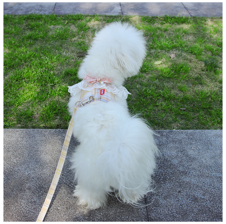 犬 ハーネス ふんわり優雅な花レースハーネス