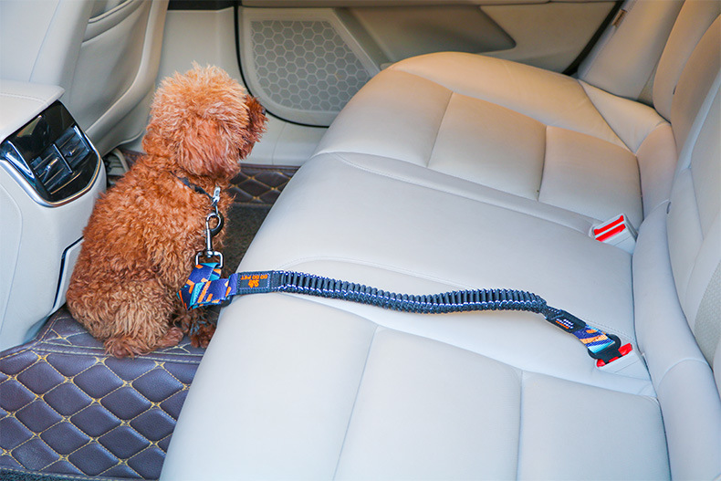 犬 ハーネス 落ち着きのある模様の安全ベルト用リーシュ