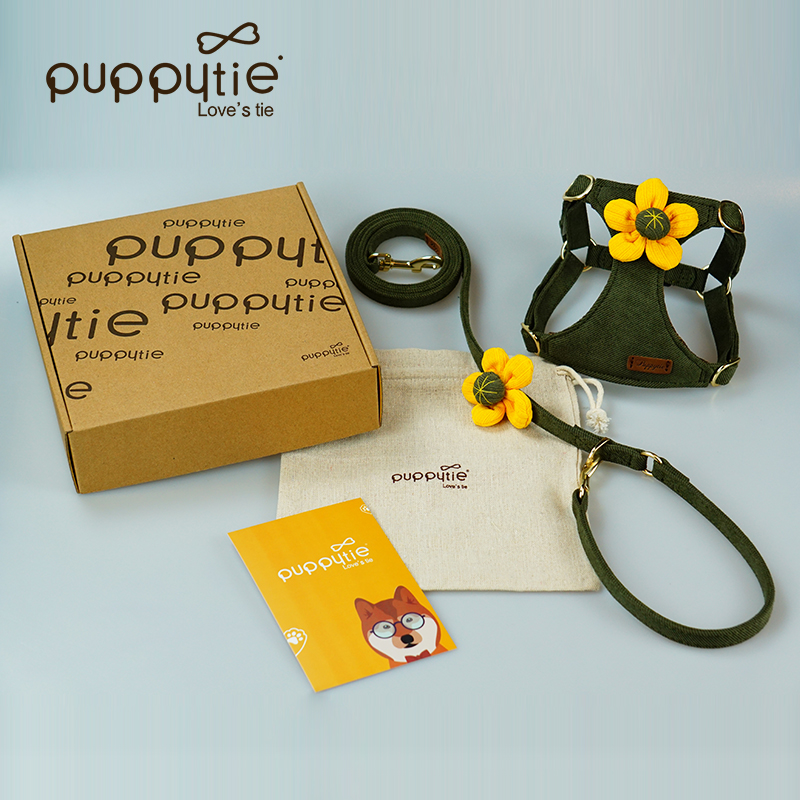 犬 ハーネス お花のハーネス「ぷぴタイ」