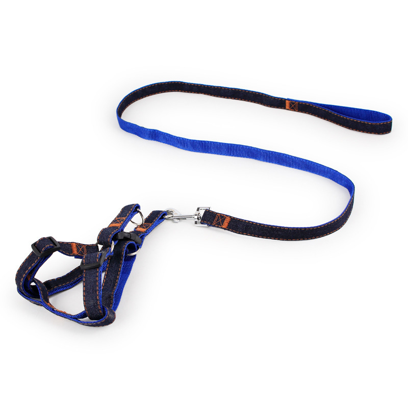 犬 ハーネス シンプル デニム風 ペット用ハーネス