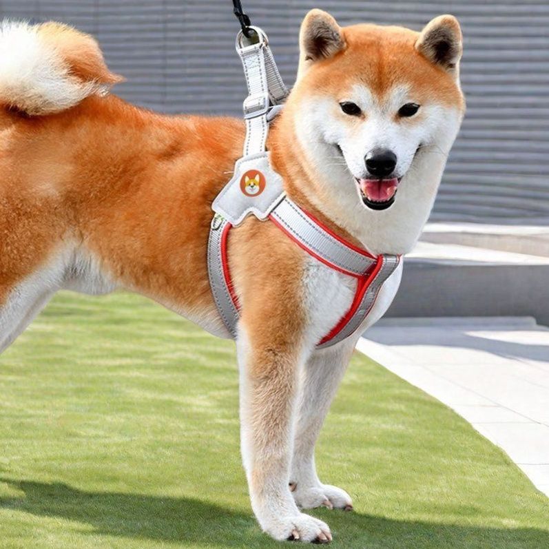 犬 ハーネス 中型犬向け軽量Y字型反射