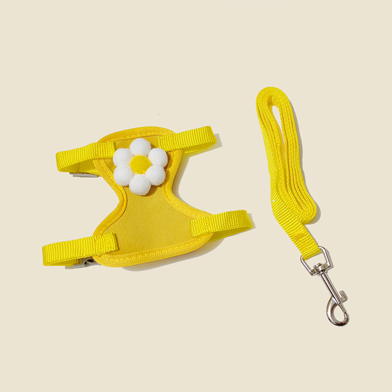 犬 ハーネス お花がかわいい小型犬用メッシュハーネス