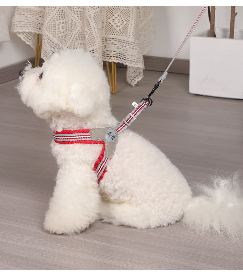 犬 ハーネス シンプルストライプ メッシュハーネス