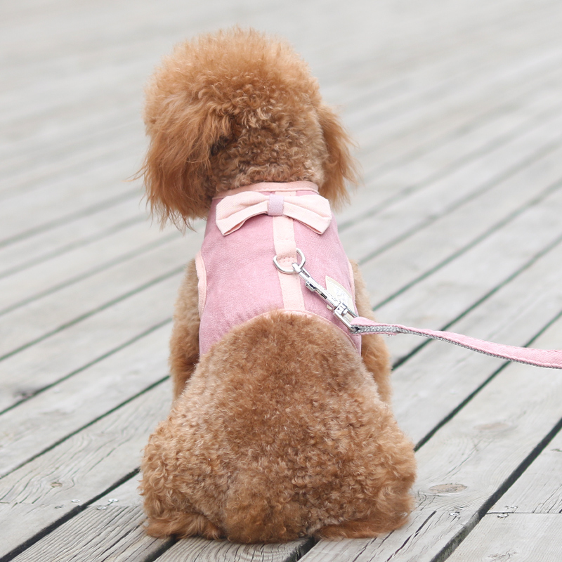 犬 ハーネス リボン付きメッシュハーネス