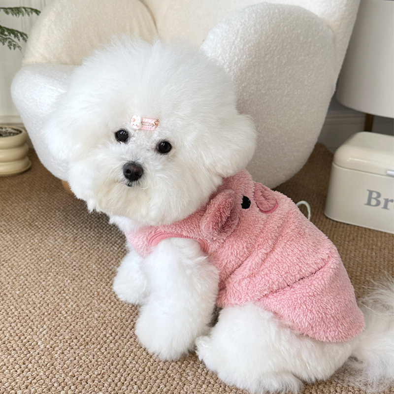 犬 ハーネス もこもこぶたさんベスト型ハーネス