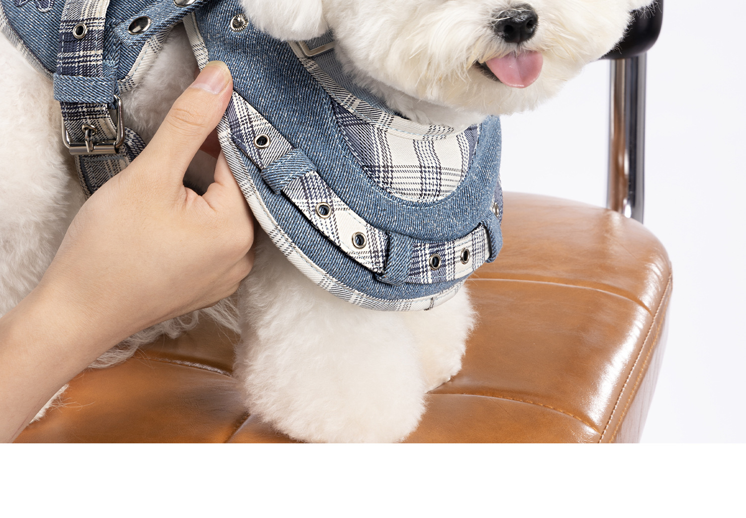 犬 ハーネス シンプル格子柄 ハーネス