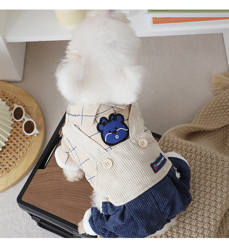 犬 ハーネス コーデュロイ くまさん ハーネス
