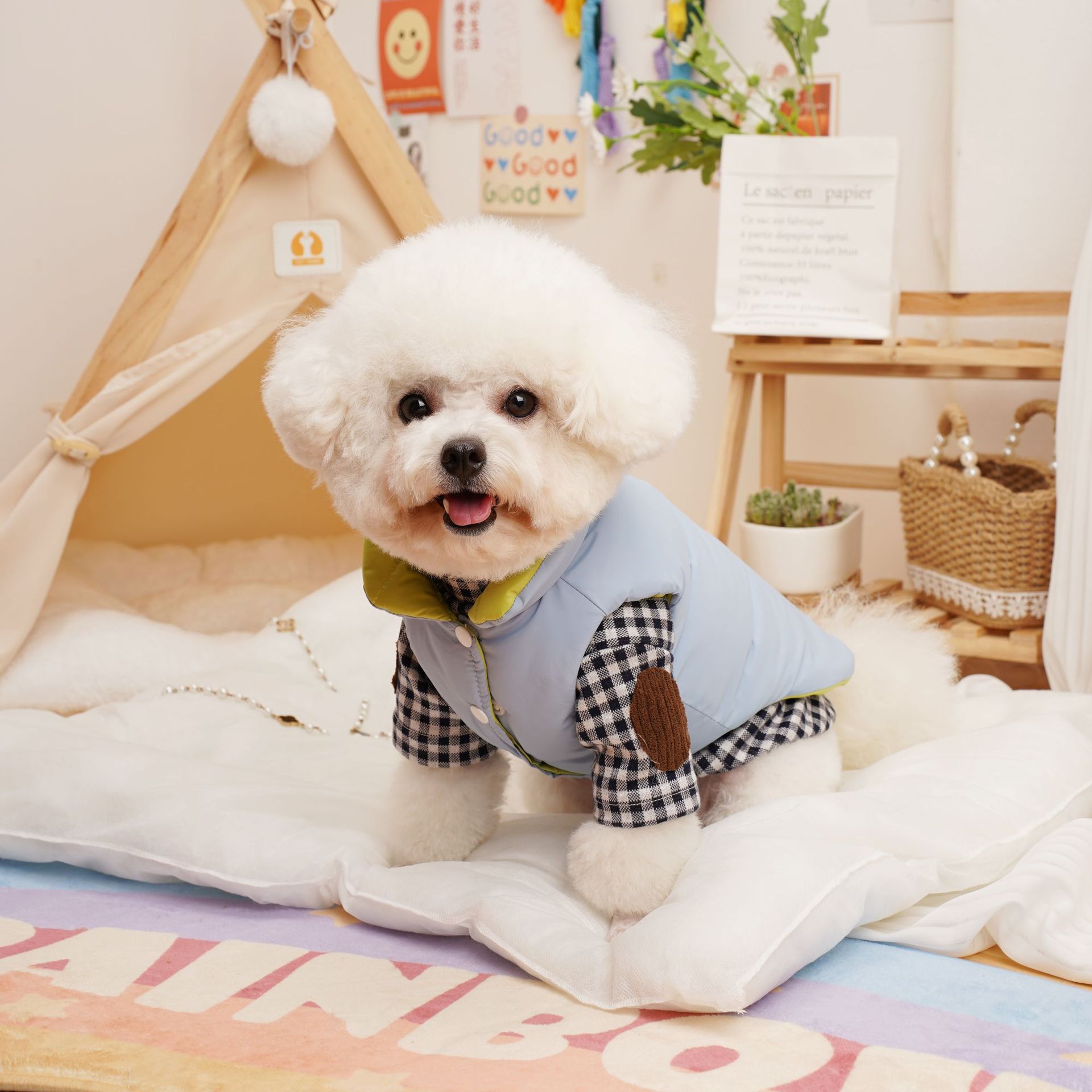犬 ハーネス ふんわり中綿ベスト