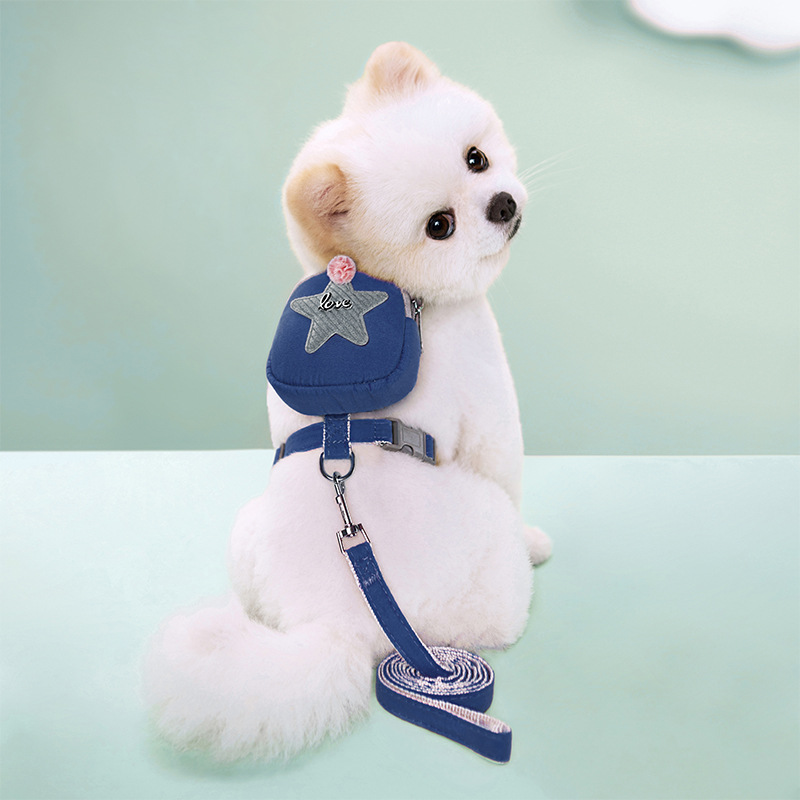 犬 ハーネス ミニ星空ポーチ付き散歩セット