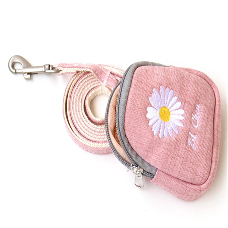 犬 ハーネス かわいい小花刺繍のペットハーネス