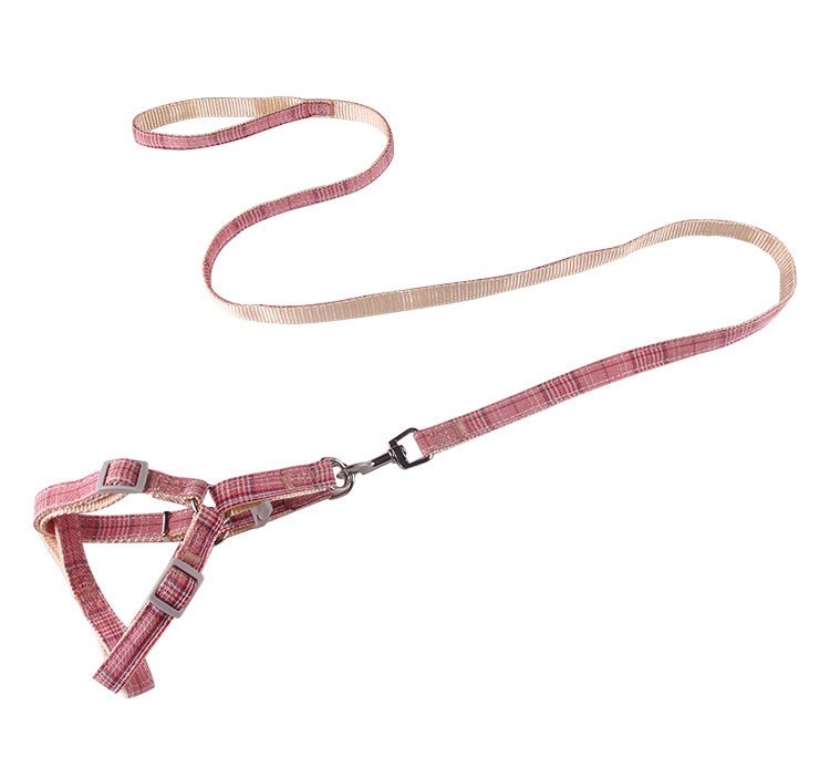 犬 ハーネス シンプル織り柄ペット用ハーネスセット