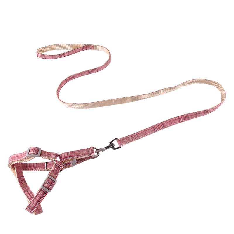犬 ハーネス シンプル織り柄ペット用ハーネスセット