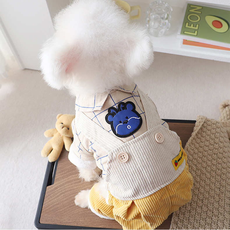 犬 ハーネス コーデュロイ くまさん ハーネス